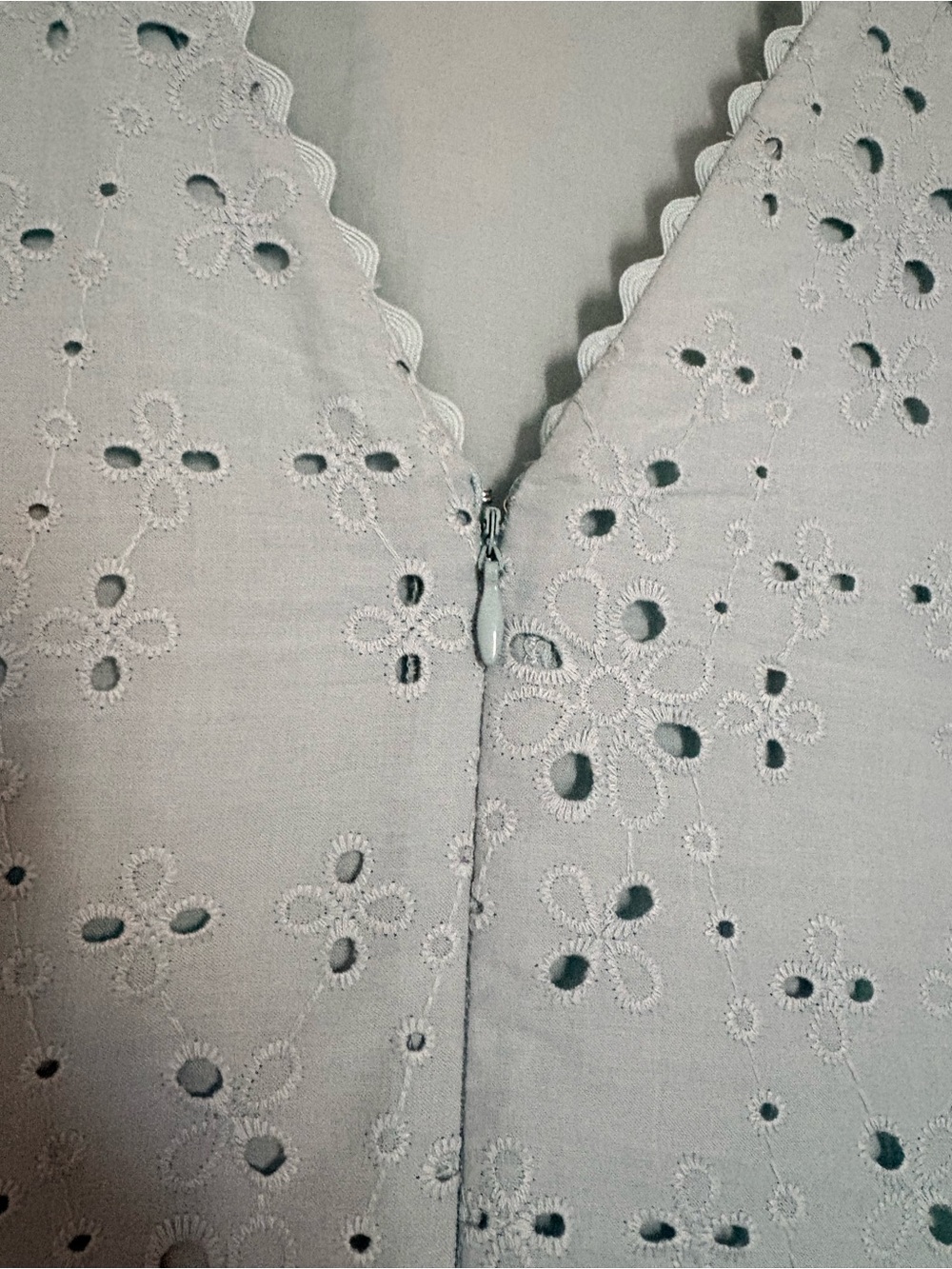 LOFT Mint Eyelet Shift Mini Dress - Picture 5 of 8